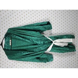 Victorias Secret GOLD LABEL Green VINTAGE Satin ONE SIZE Robe wrap Kimono